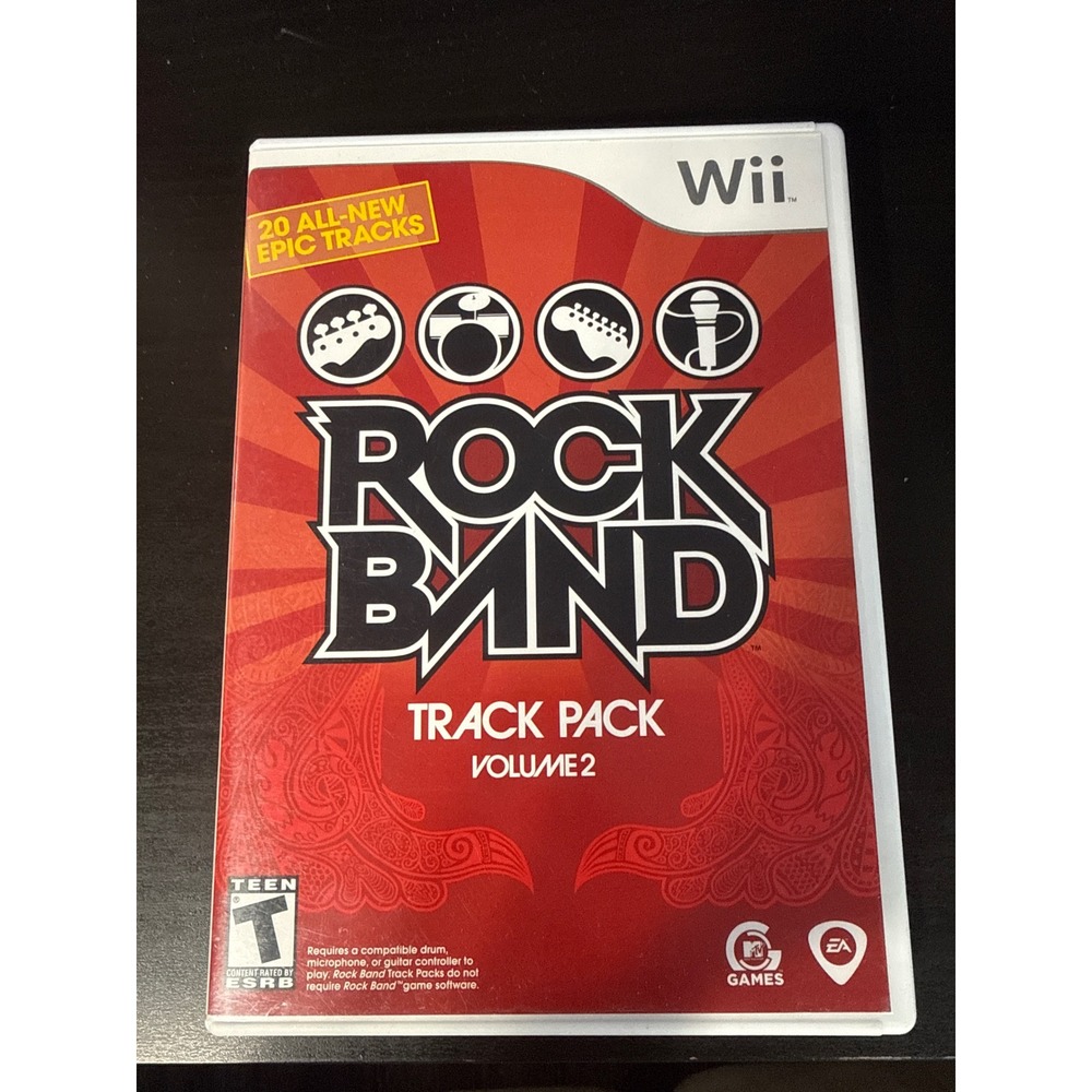 Rock Band Track Pack Volume 2 Nintendo Wii 2008 EA MTV Games Music Rhythm Game
